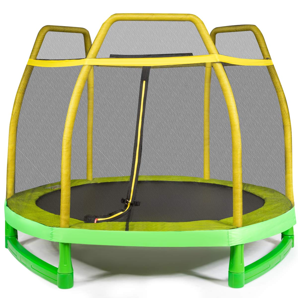 Giantex 7 Ft Kids Trampoline w/Safety Enclosure Net
