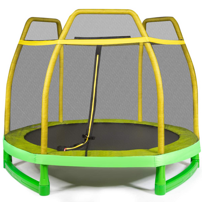 Giantex 7 Ft Kids Trampoline w/Safety Enclosure Net