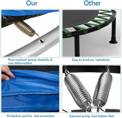 Giantex 7 Ft Kids Trampoline w/Safety Enclosure Net