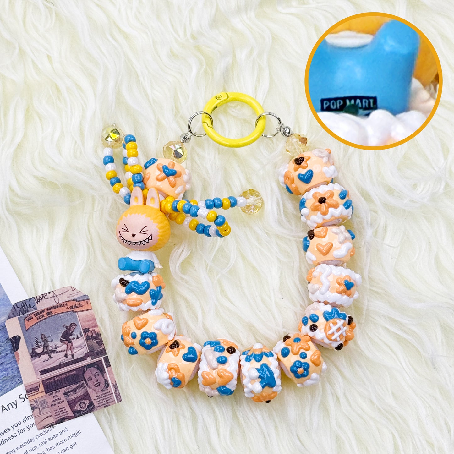 【POP MART】LABUBU DIY PHONE STRAP Hand-painted bead SERIES