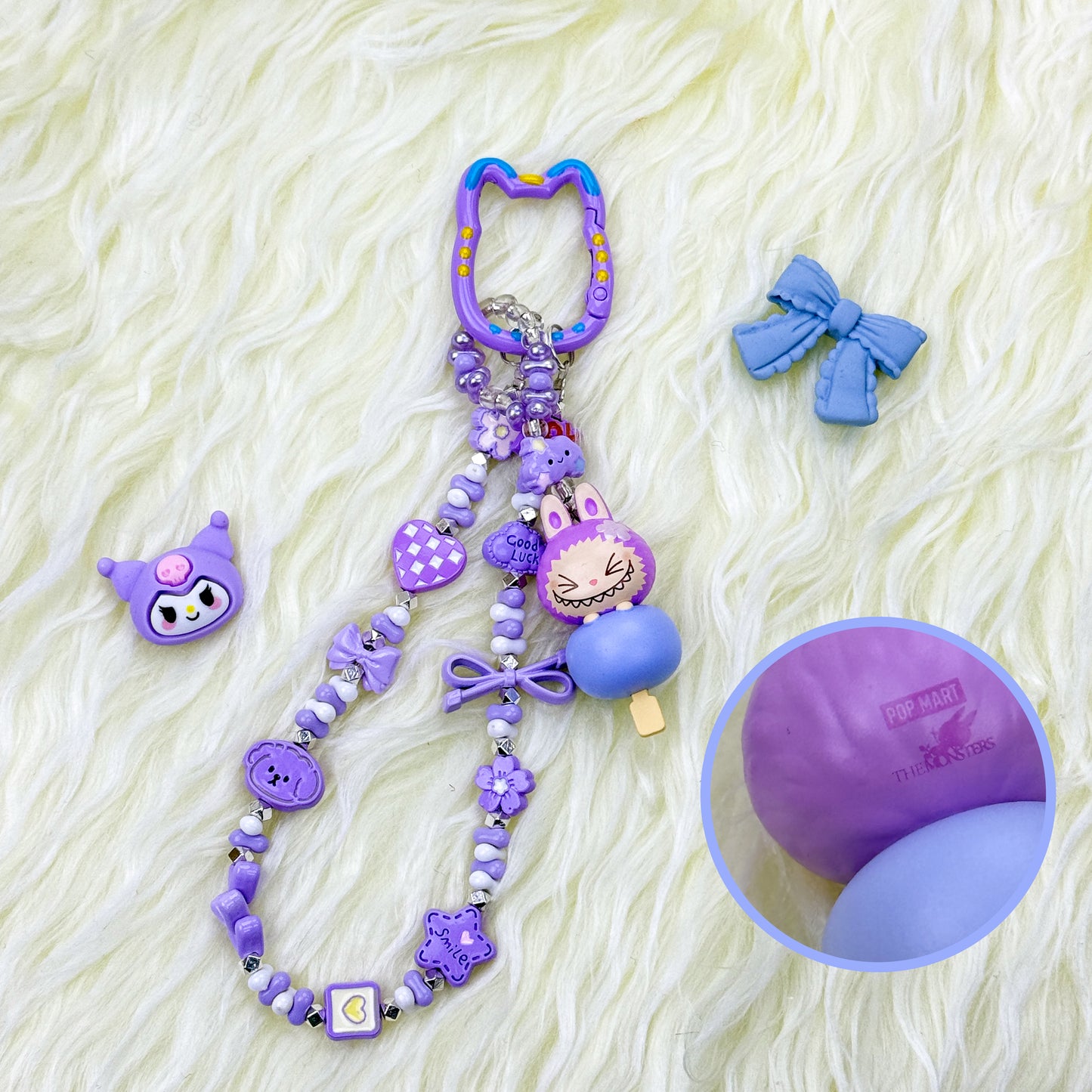 【POP MART】LABUBU DIY PHONE STRAP Hand-painted bead SERIES