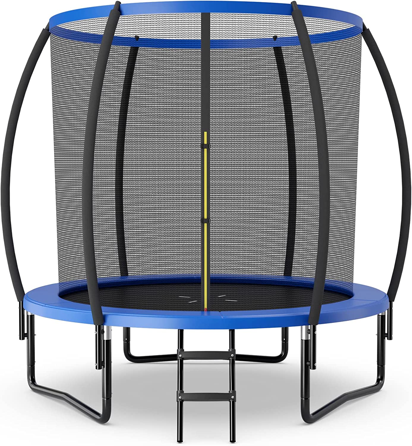 Giantex 8FT 10FT 12FT Trampoline with Enclosure, ASTM Approved Outdoor Large Trampoline with Ladder